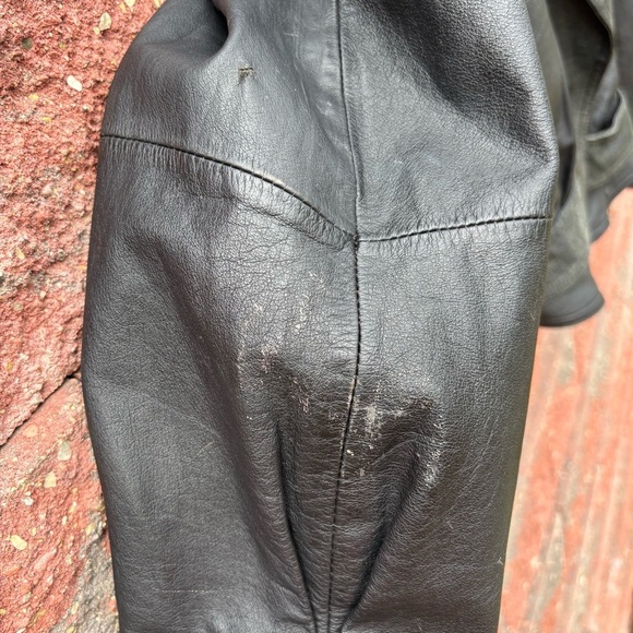 Vintage Leather Jacket Womens Large Maggie Lawrence Sport Edgy Moto Suede Button - Picture 10 of 12